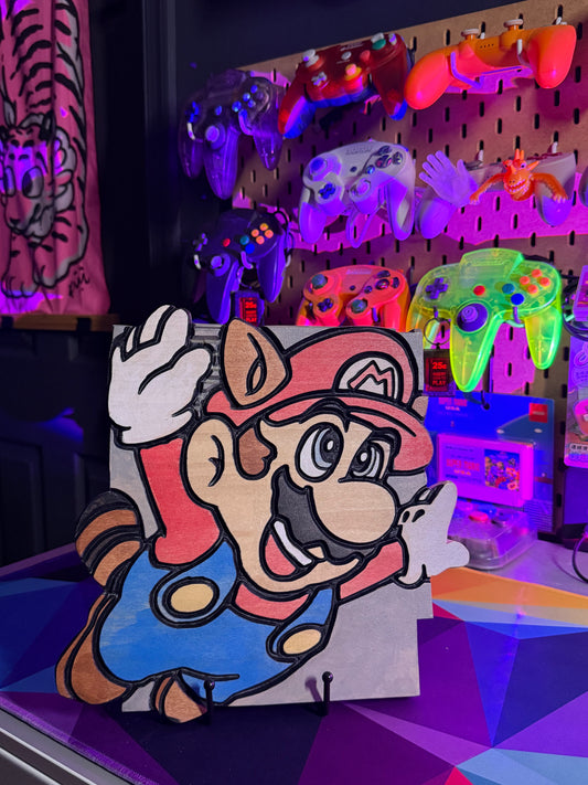 Super leaf Mario takes to the sky